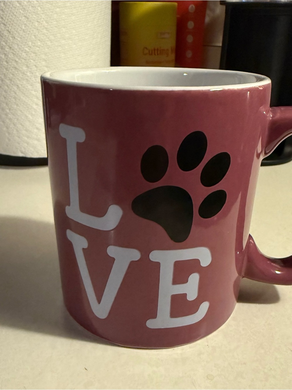 Love Paw Ceramic Mug - Pink